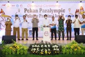 Pembukaan acara Opening Ceremony Pekan Paralympic Pelajar Provinsi ke-I, NPCI Sumsel 26-28 September, GOR Dempo Jakabaring,