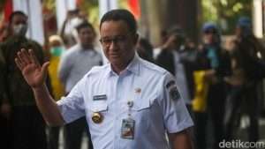 Anies saat tiba di KPK (Andhika Prasetia/detikcom)