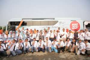 Roadshow Bus Antikorupsi, Jelajah Negeri Bangun Antikorupsi, di Alun-alun Kota Depok, Jawa Barat, Minggu (21/5). (Foto: Dok. KPK)