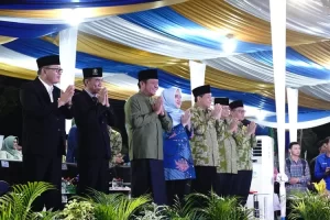 Gubernur Sumsel Herman Deru saat mengahadiri Seleksi Tilawati Qur'an dan Hadist (STQH) XXVII Tingkat Provinsi Sumsel Tahun 2023 (Dok. Humas Pemprov Sumsel)